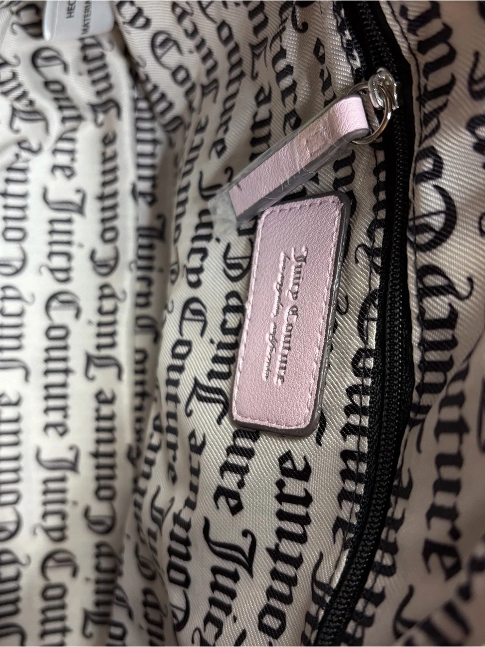 Juicy Couture Pink Mini Satchel with Embroidered Logo and Bow Charm